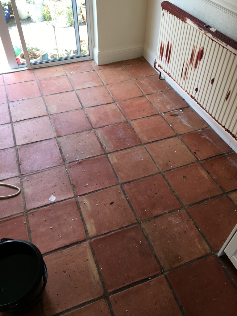 Restorating The Appearance Of A Terracotta Tiled Floor Tiling