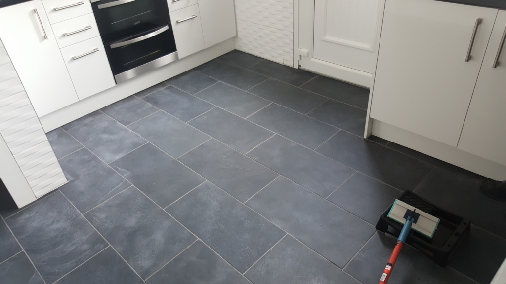Putting The Colour Back Into A Dull Slate Tiled Kitchen Floor