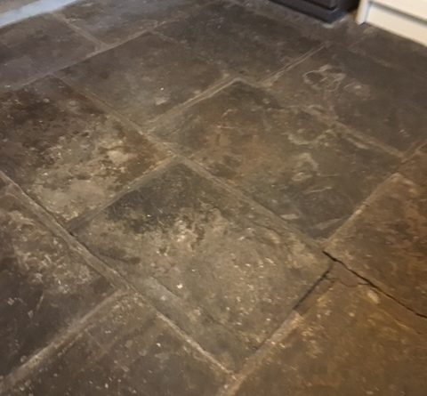 Levelling And Restoring A Flagstone Kitchen Floor In Lancashire
