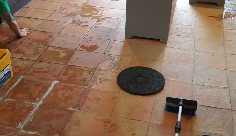 Sealing Porous Spanish Terracotta Tiles In Alderley Edge Tiling