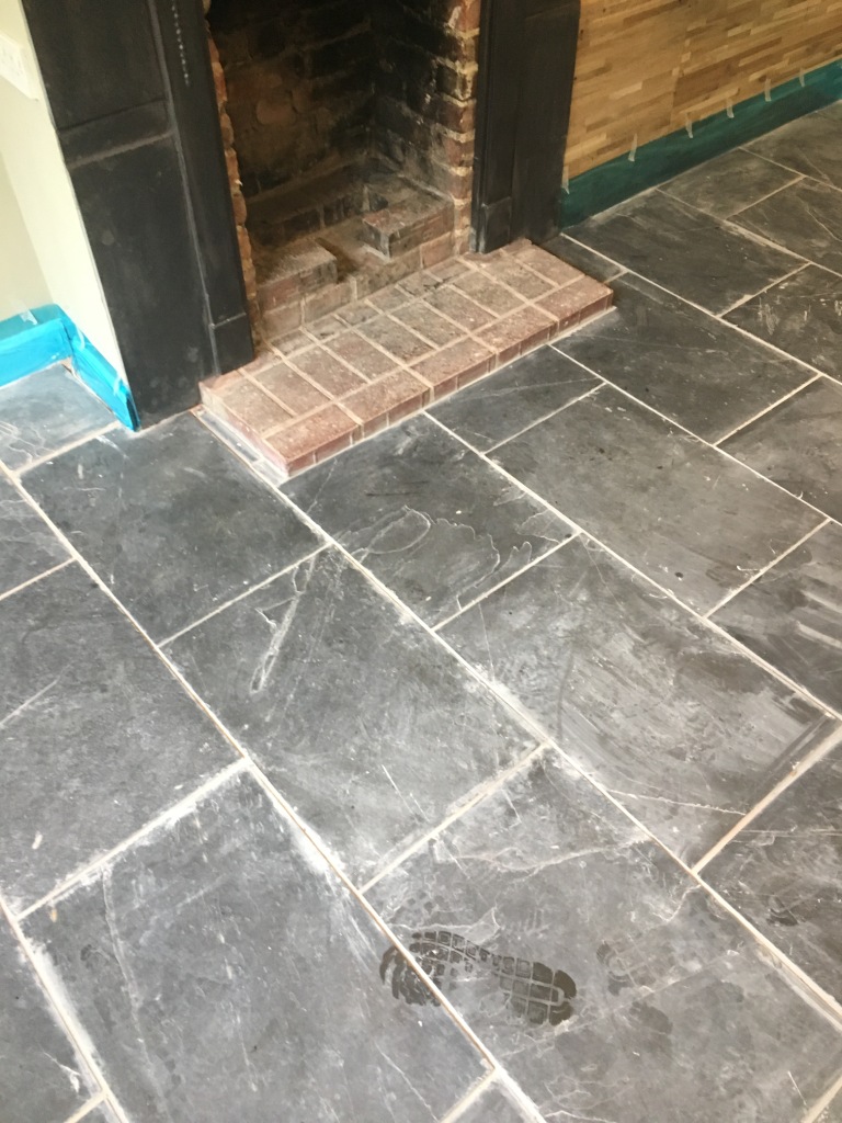 Ruined Slate Tiled Floor Fully Restored in Bexhill Tiling Tips Tips