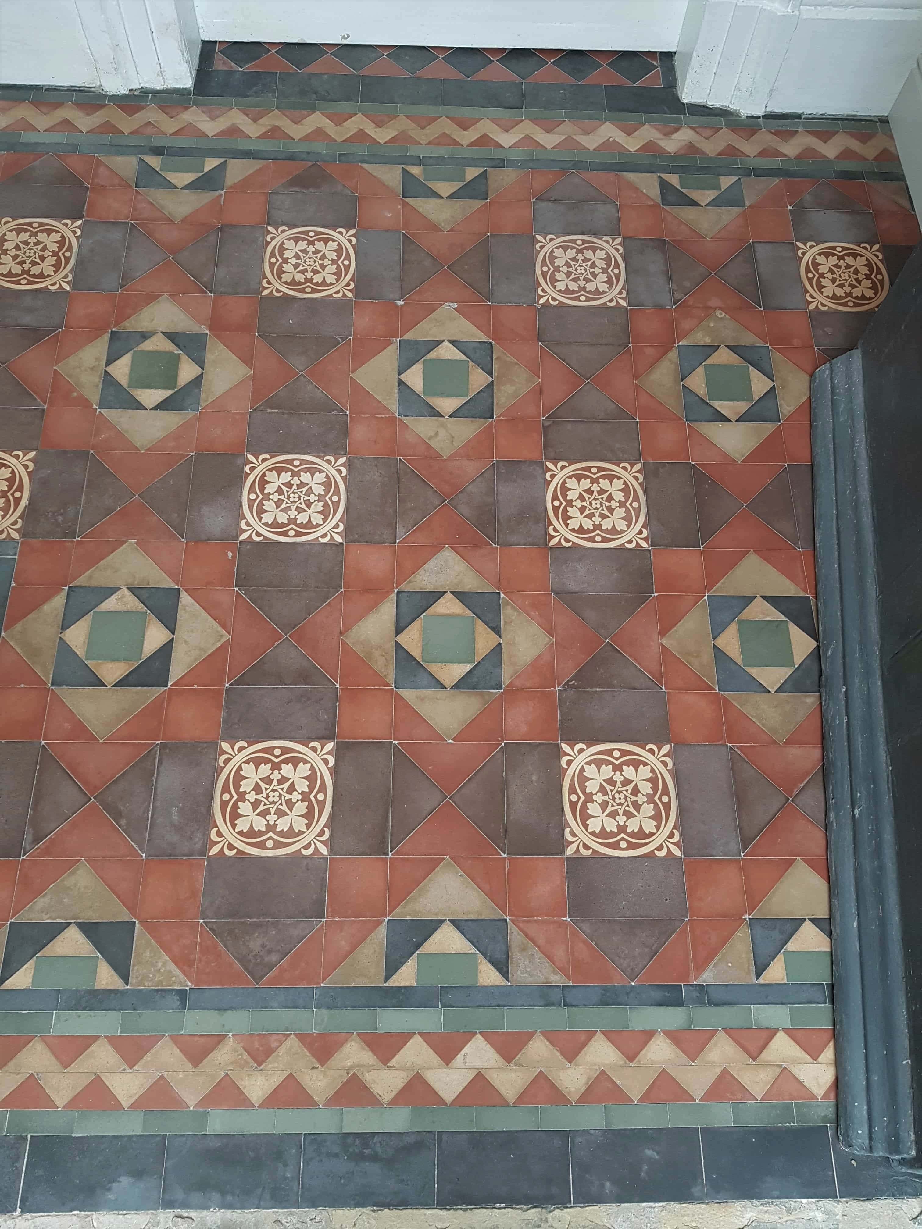 Servants Entrance Porch Tiles Deep Cleaned In Liverpool Tiling