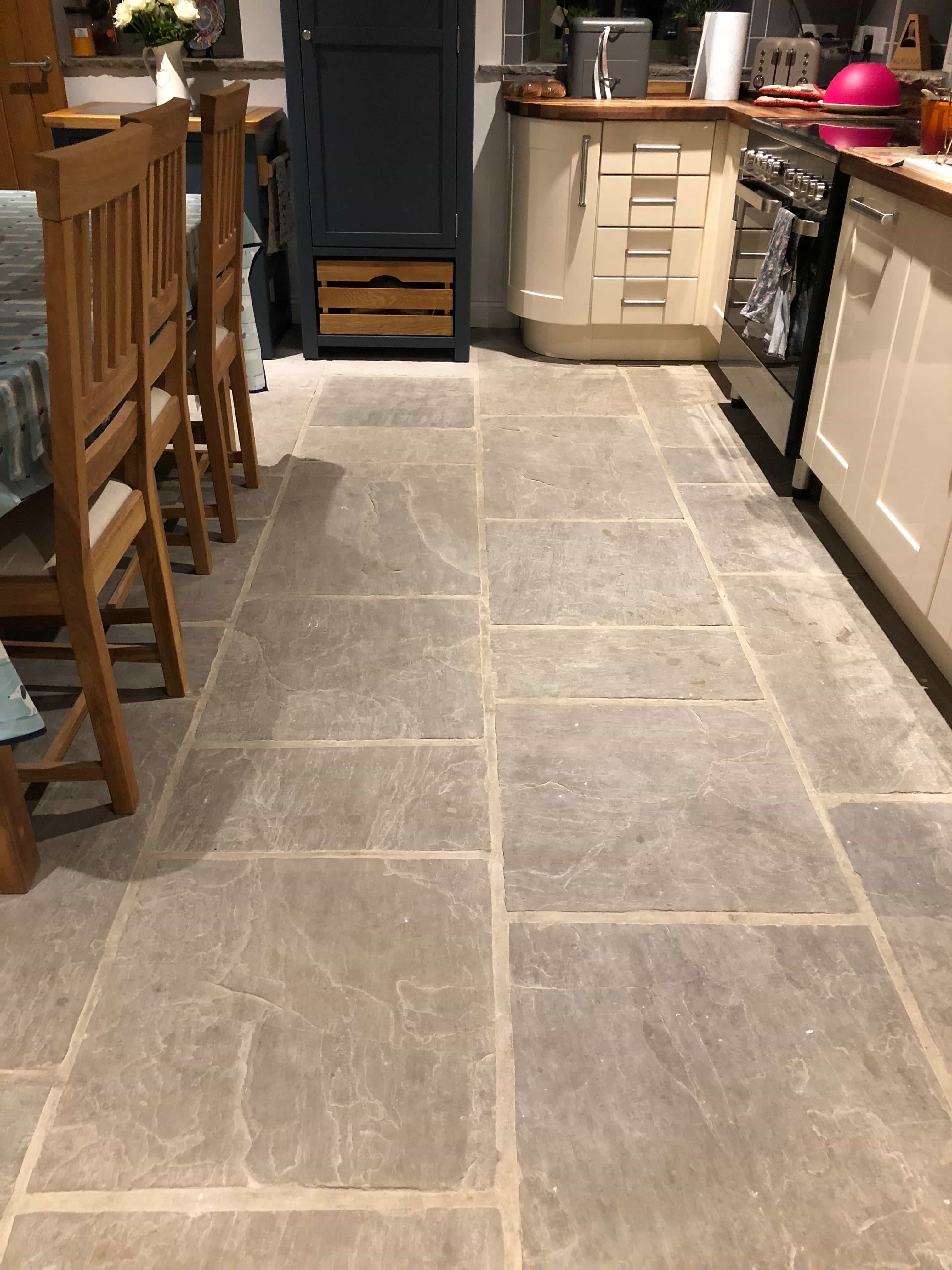 Dealing With A Rough Sandstone Kitchen Floor In Colne Lancashire