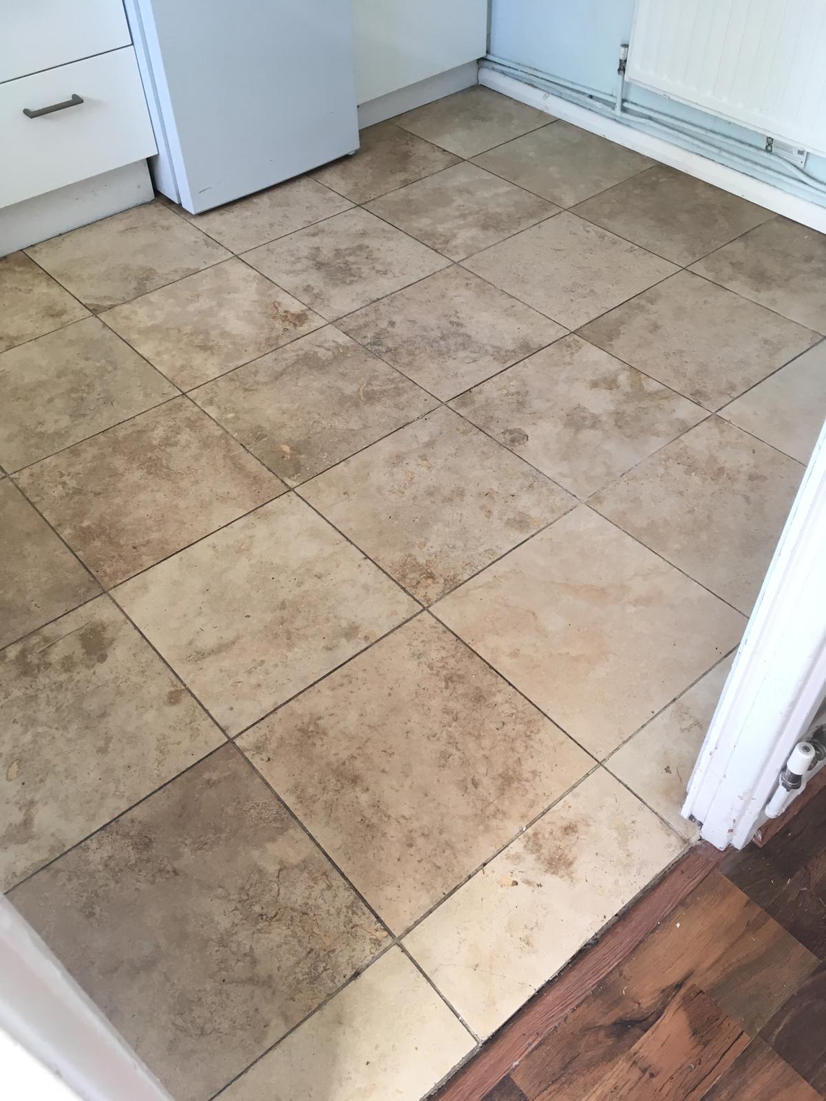 Kitchen Travertine Floor Renovated at East London Rental – Tiling Tips